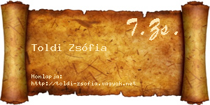 Toldi Zsófia névjegykártya