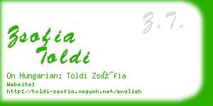 zsofia toldi business card